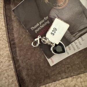 NWT Sabika Black Heart Charm